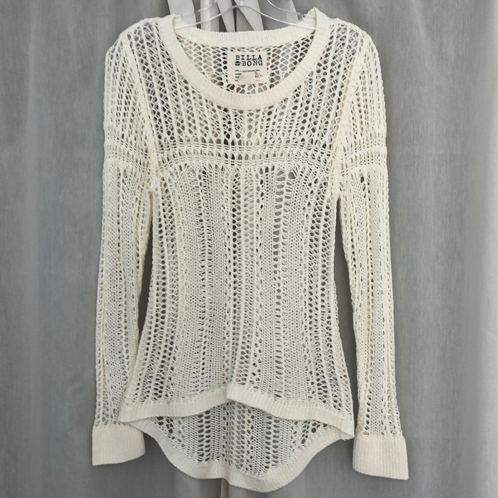 BILLABONG Cream Open Knit Sweater